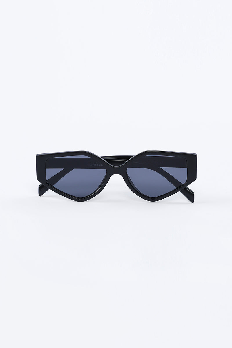 Bold Geometric Black Sunglasses