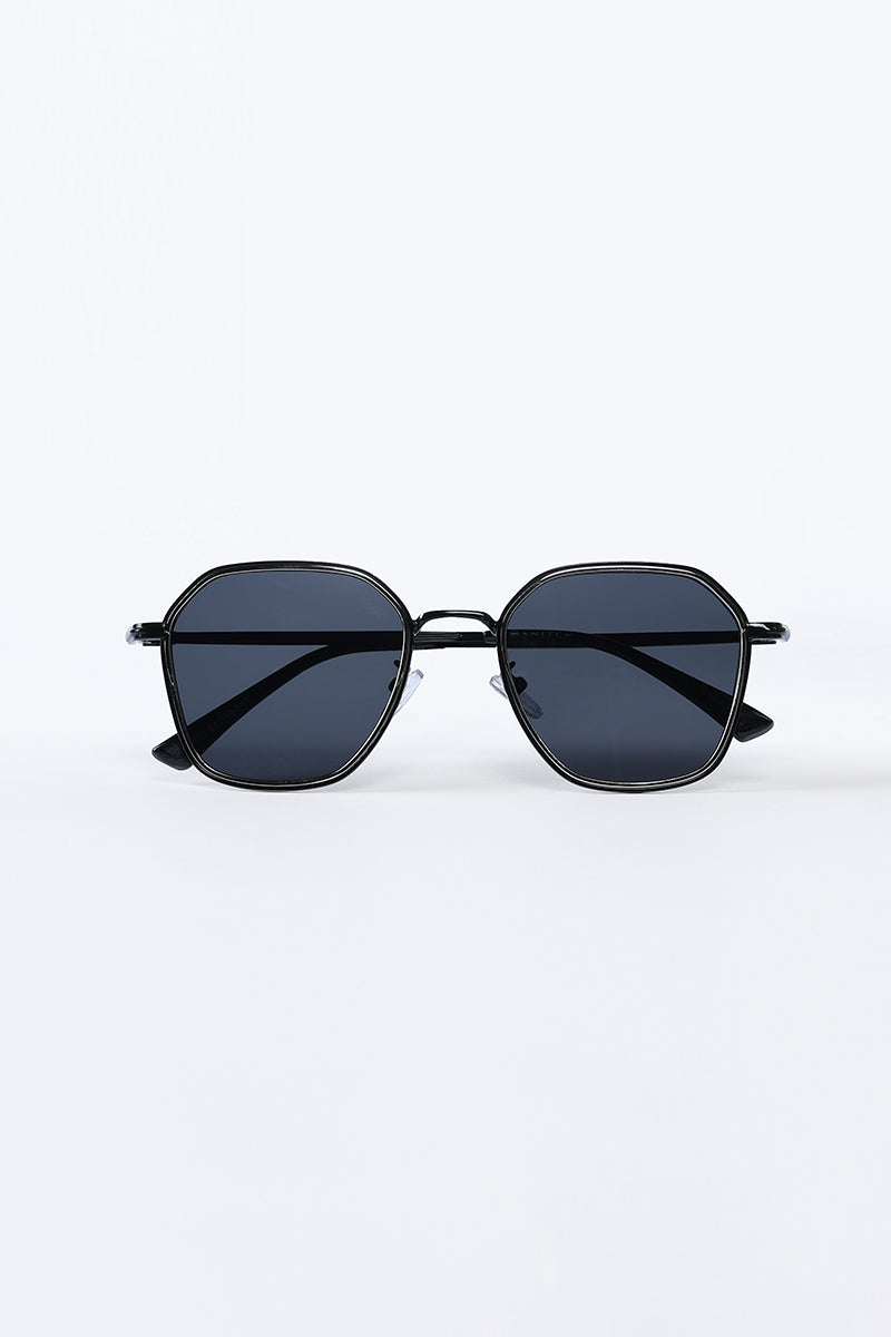 Estonished Black Round Sunglasses With Golden Metal Wire | EST-FUS-048 |  Cilory.com