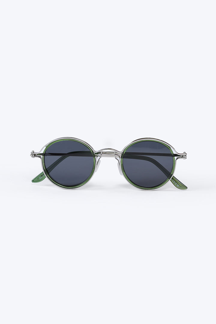 Radiant Round Green Sunglasses