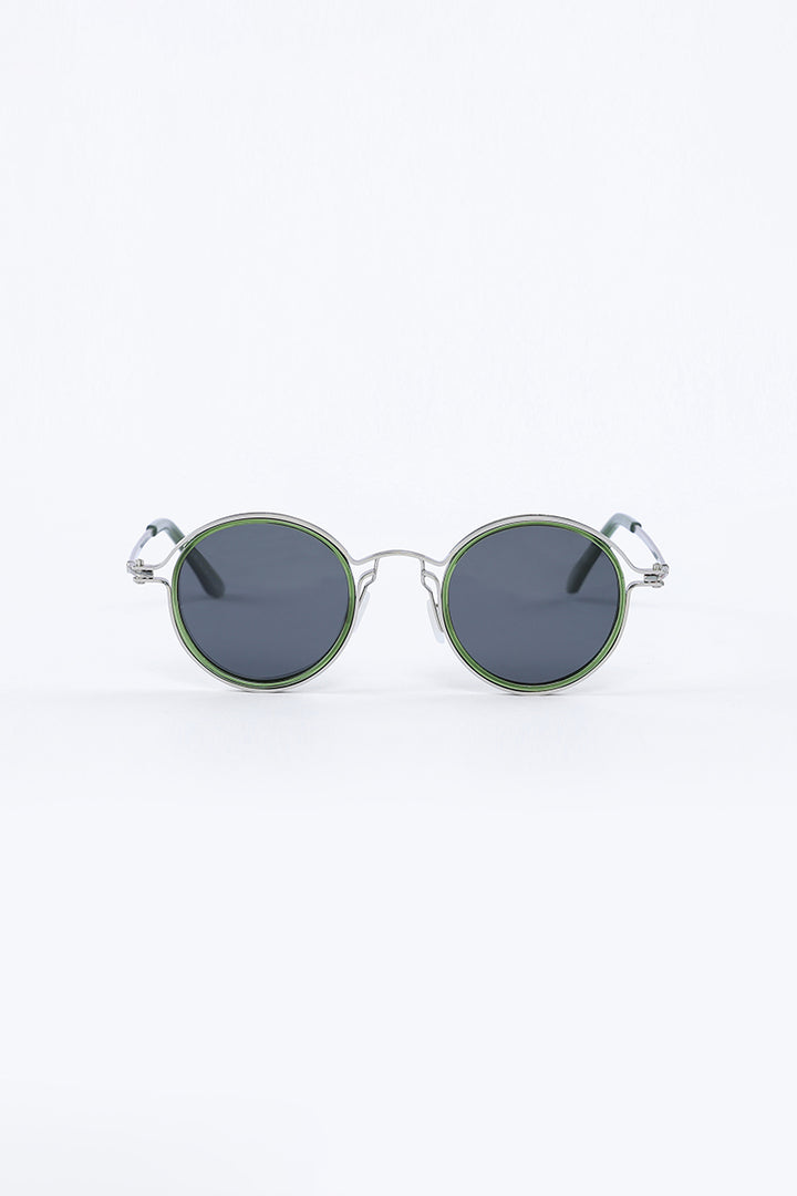 Radiant Round Green Sunglasses