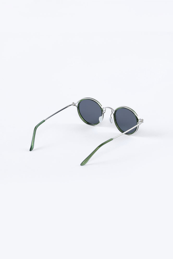 Radiant Round Green Sunglasses