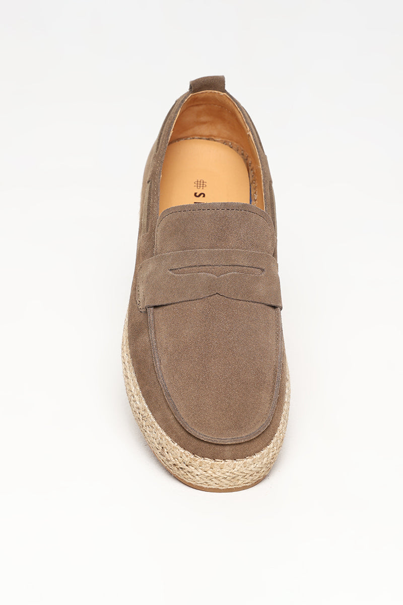 Classy Brown Suede Espadrilles