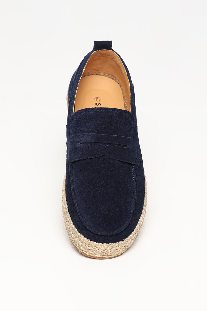 Classy Navy Suede Espadrilles