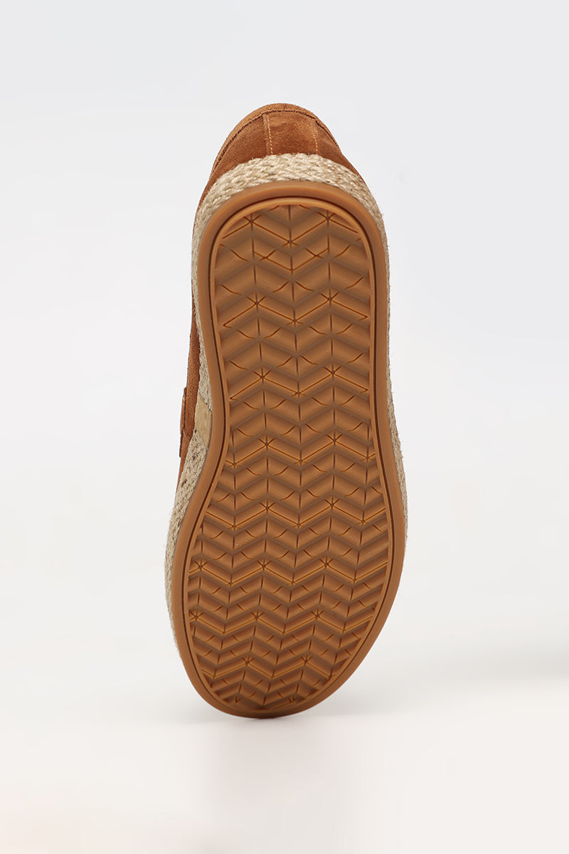 Classy Sand Brown Suede Espadrilles