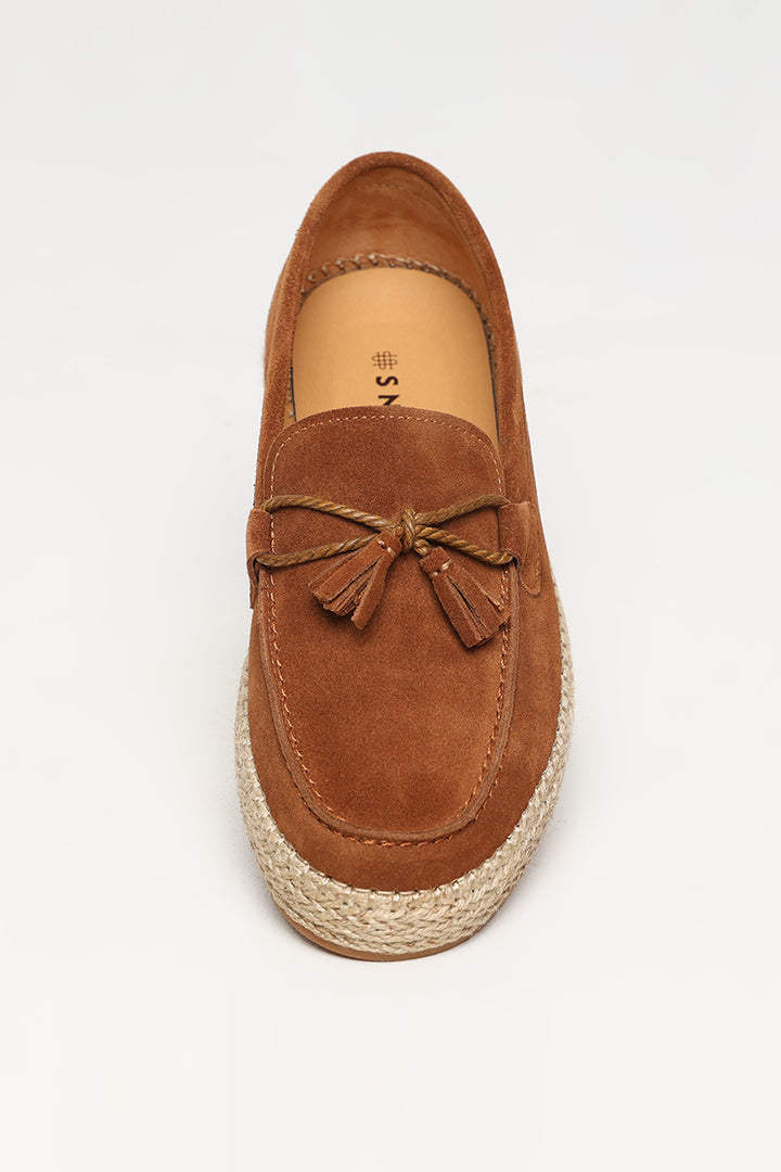 Classy Sand Brown Suede Espadrilles