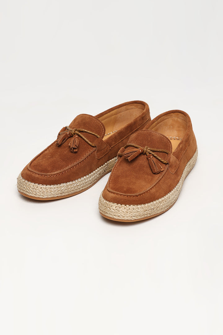 Classy Sand Brown Suede Espadrilles