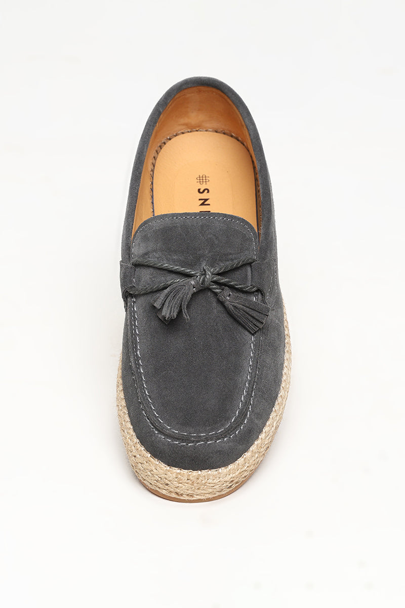 Classy Ash Grey Suede Espadrilles