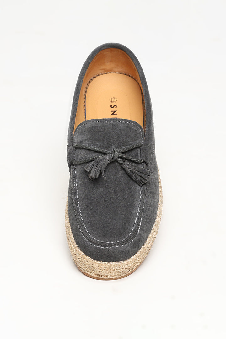 Classy Ash Grey Suede Espadrilles