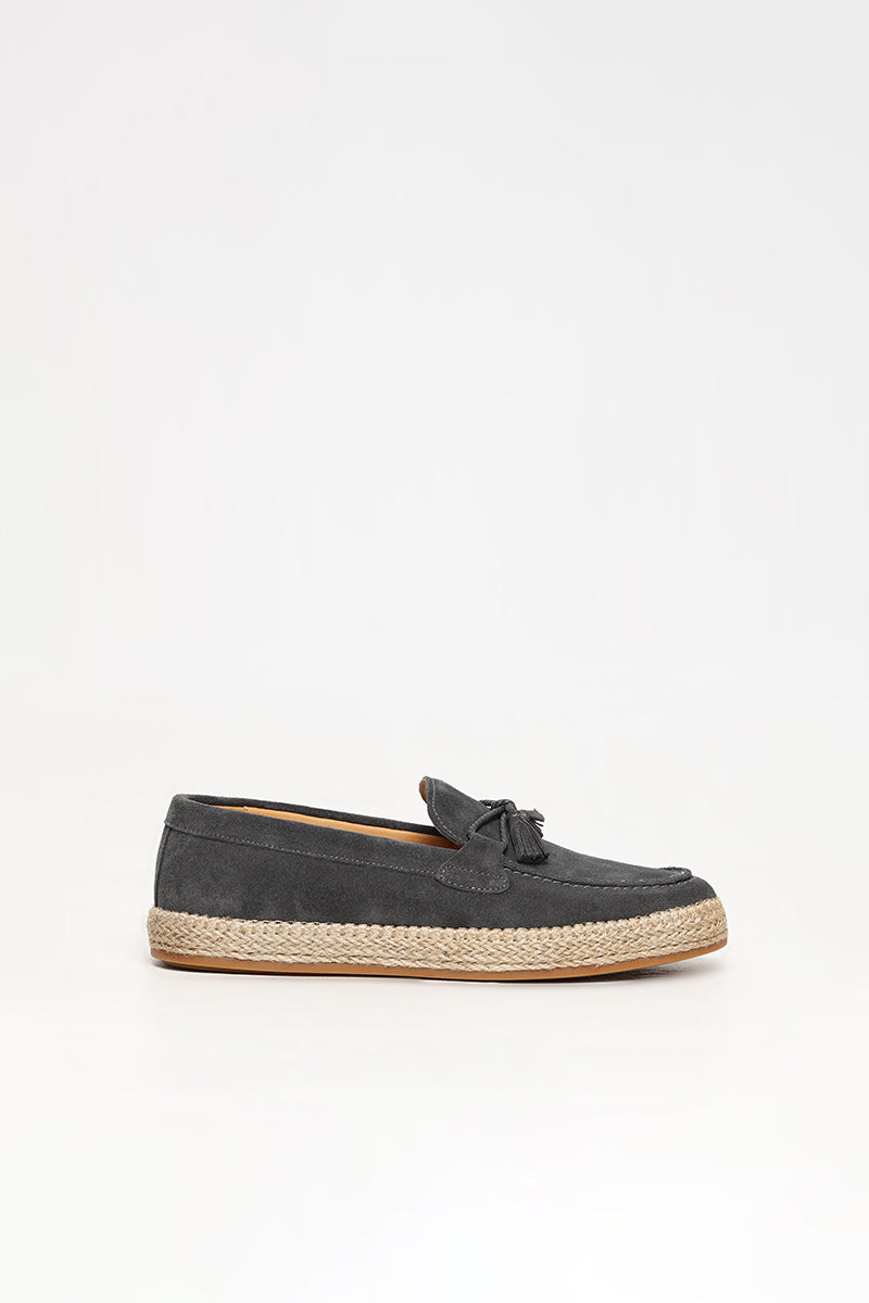 Classy Ash Grey Suede Espadrilles