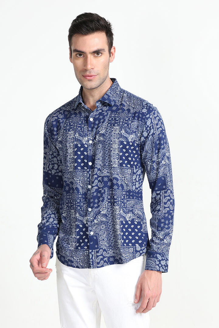 Maginifc Paisley Ink Blue Shirt