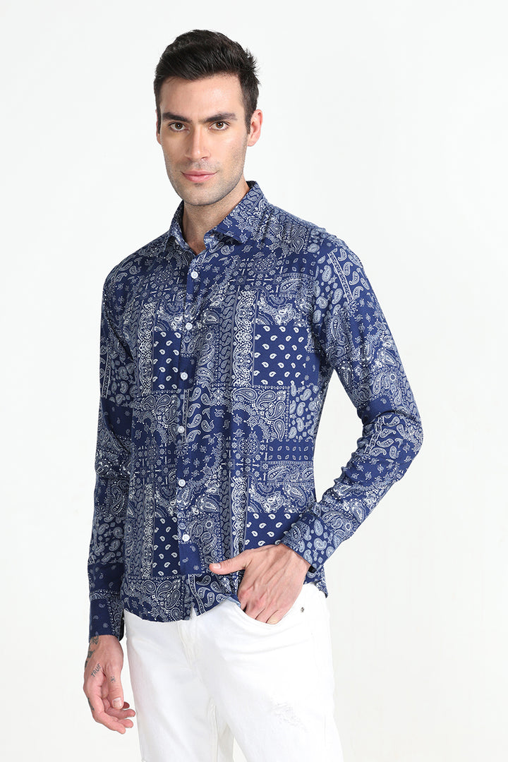 Maginifc Paisley Ink Blue Shirt