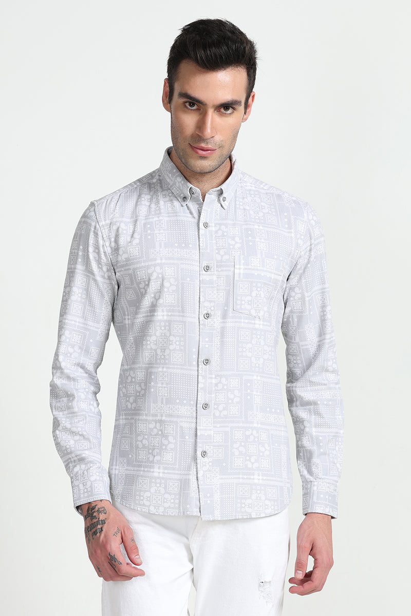 Sonic Paisley Grey Shirt