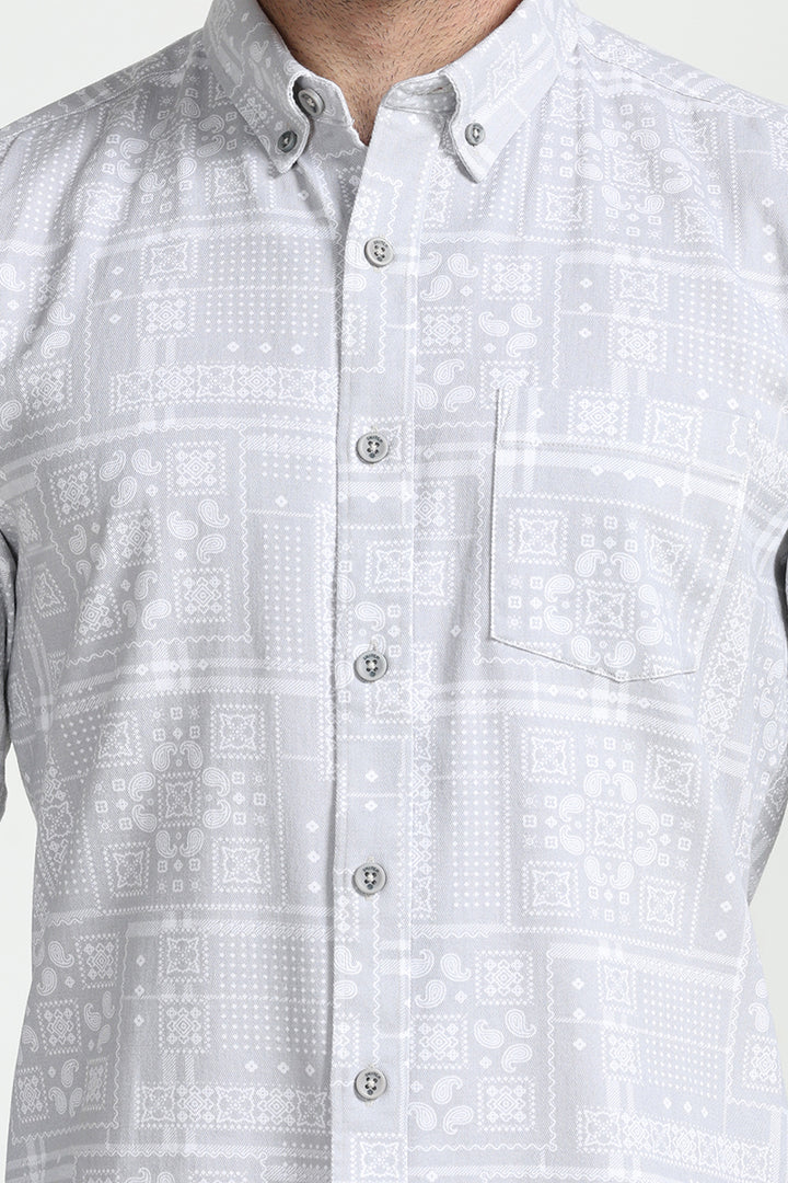 Sonic Paisley Grey Shirt