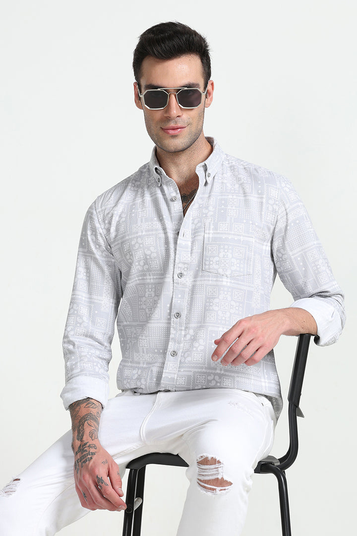 Sonic Paisley Grey Shirt