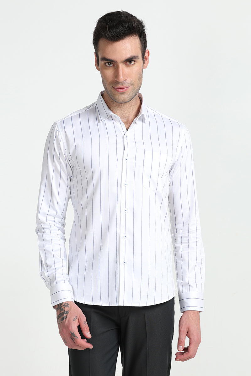 Streaky Stripe Blue Shirt