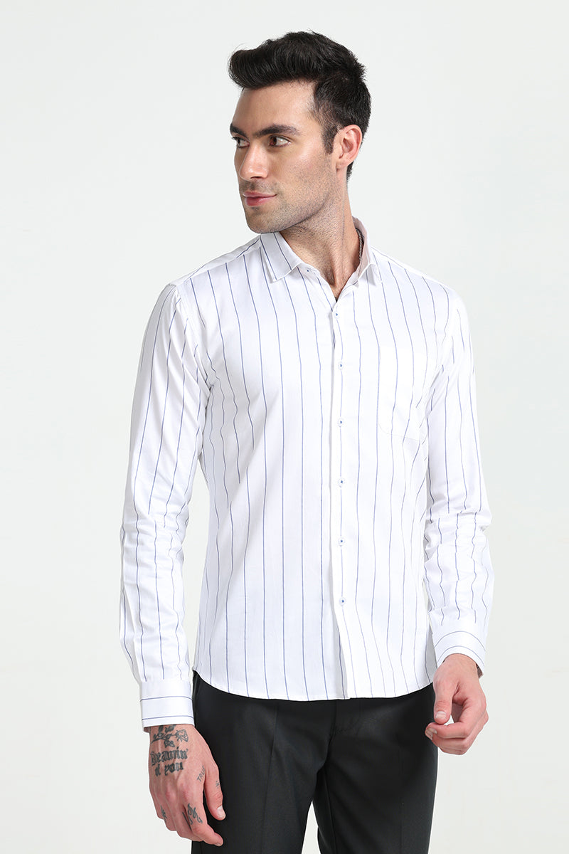 Streaky Stripe Blue Shirt