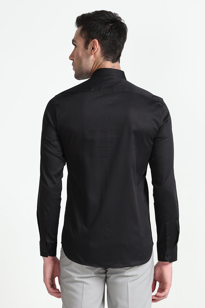 Akin Beaded Black Shirt