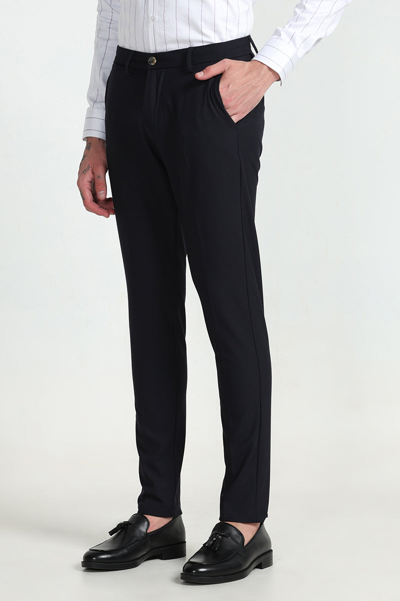 Poise Dark Black Trousers