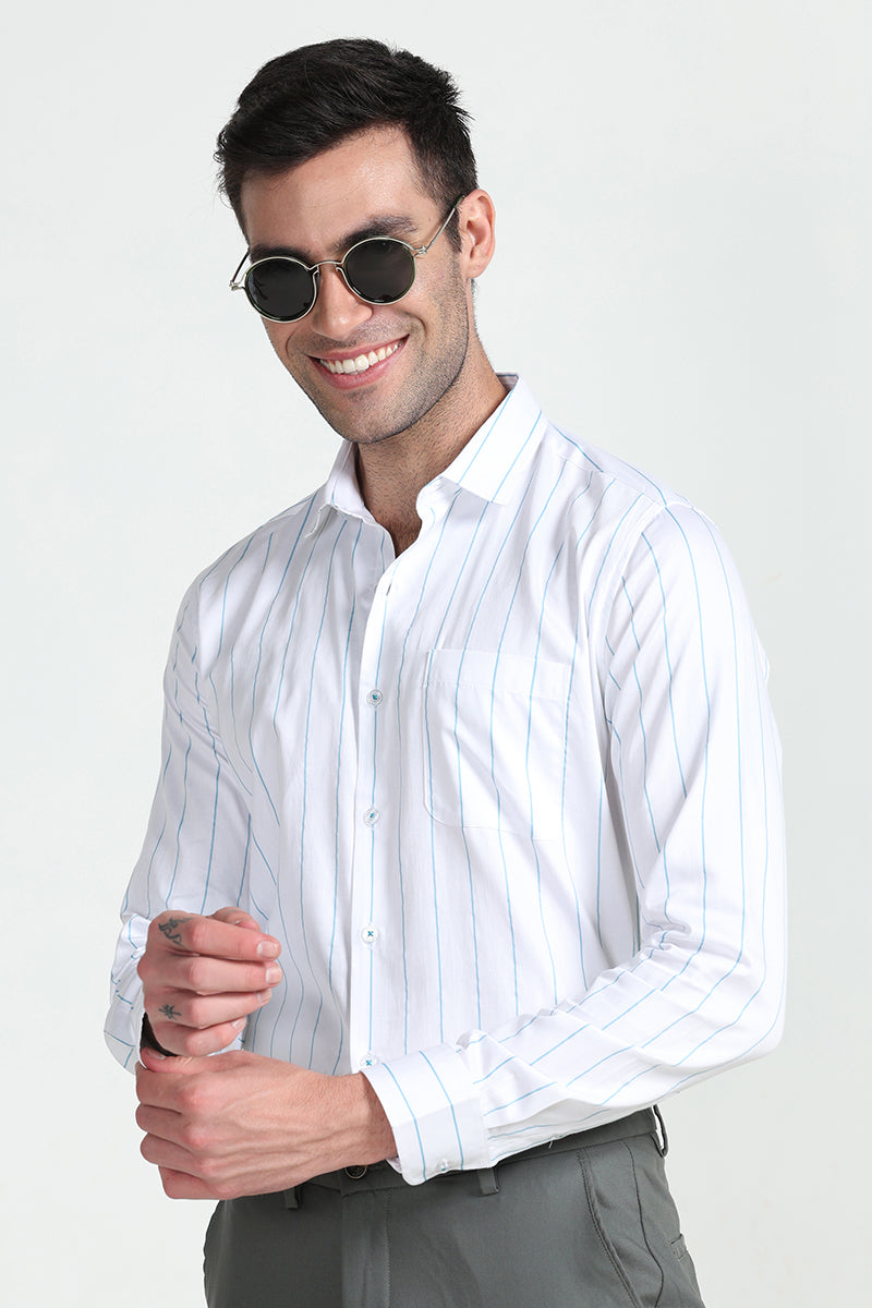 Streaky Stripe Sky Blue Shirt