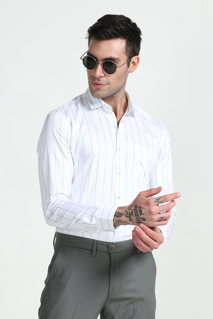 Streaky Stripe Sky Blue Shirt