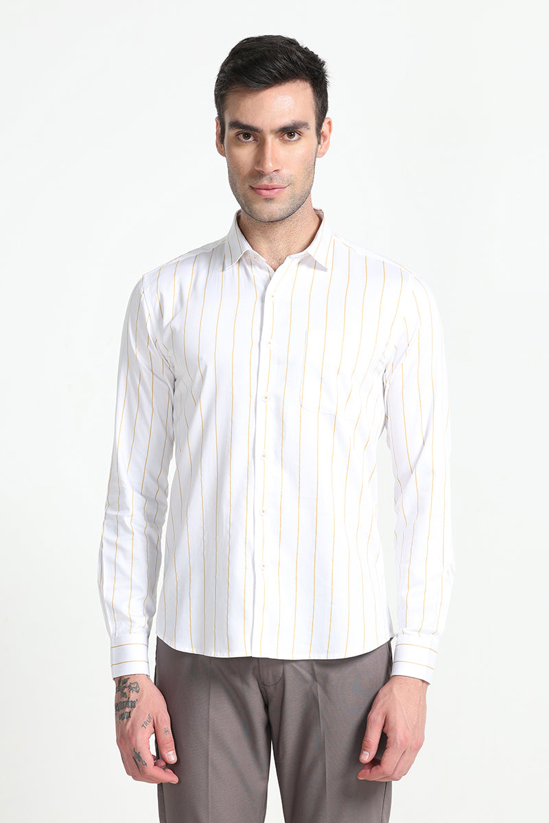 Streaky Stripe Yellow Shirt