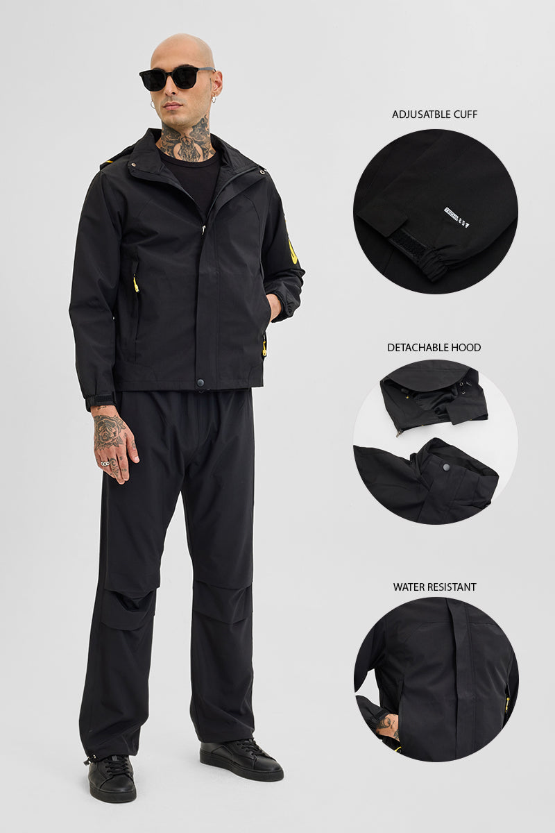 Black Water-Resistant Jacket