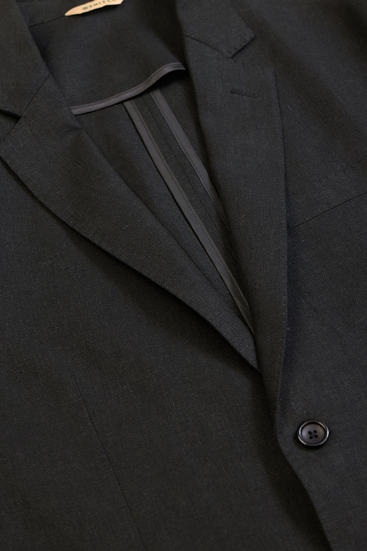 Urban Finesse Black Linen Suit Blazer