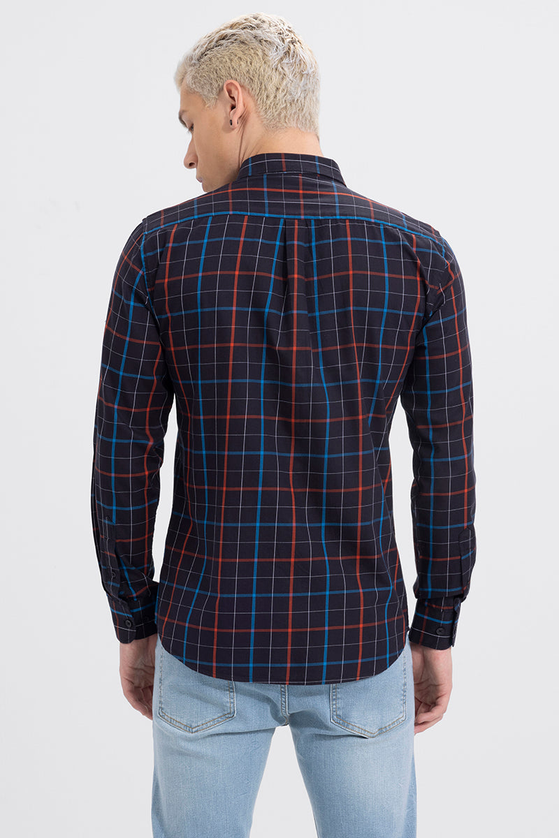 Tattersall Check Black Shirt