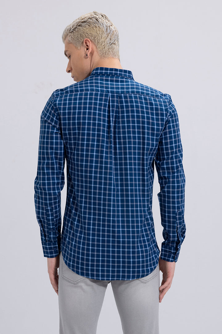 Plaid Check Blue Shirt