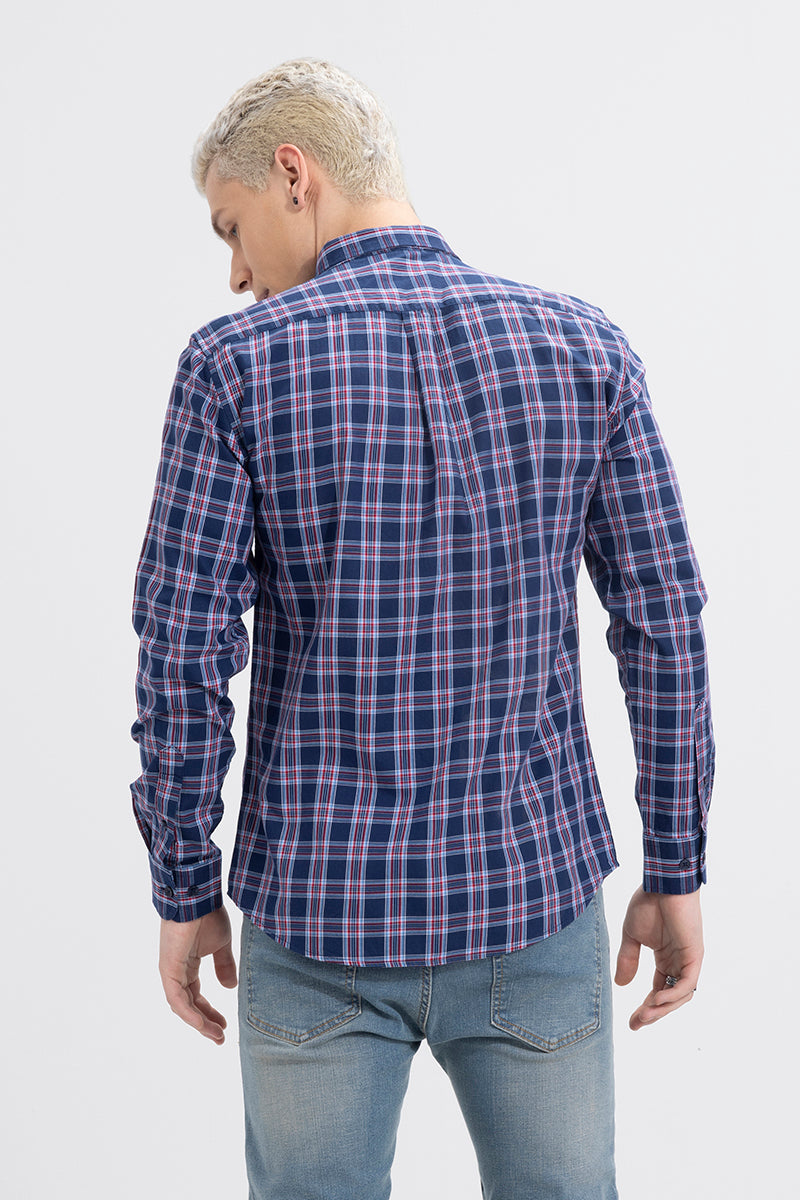 Alternate Square Check Navy Shirt