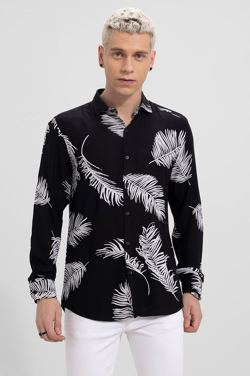 Buy Men's Palmino Black Shirt Online | SNITCH
