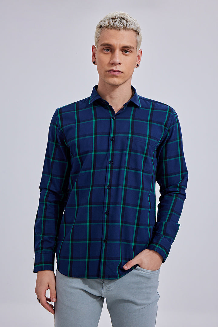 Boxie Check Dark Blue Shirt