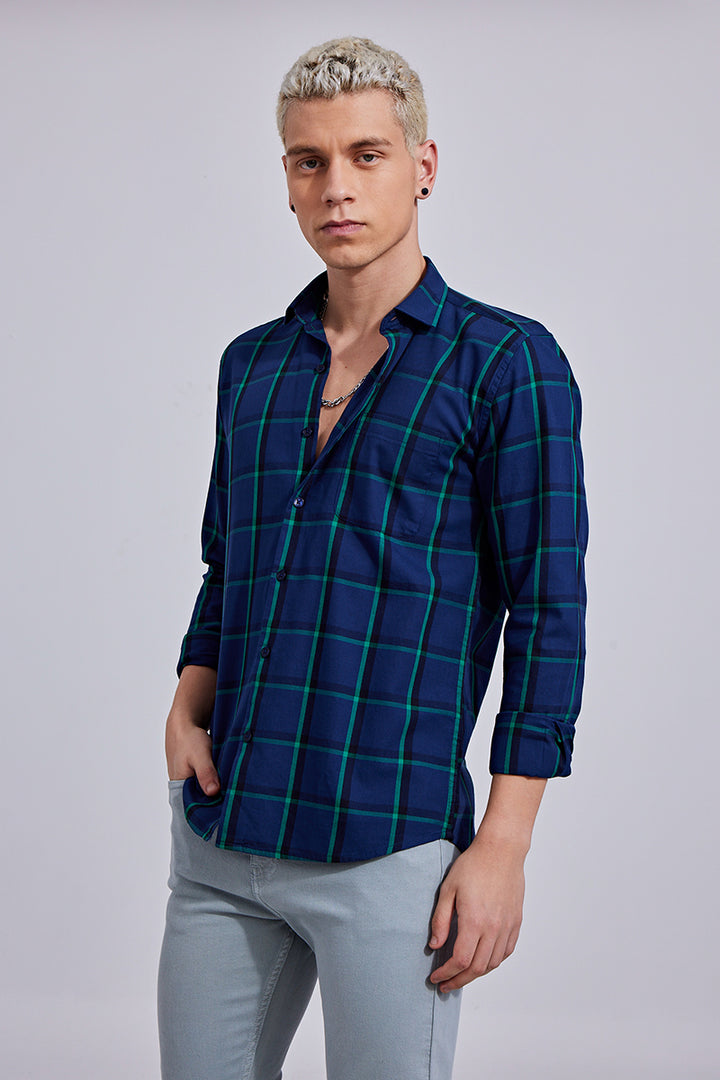 Boxie Check Dark Blue Shirt