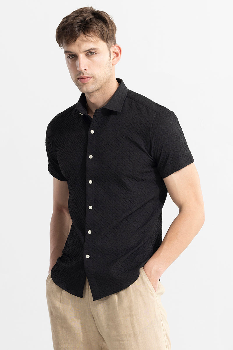 Airy Allure Black Shirt