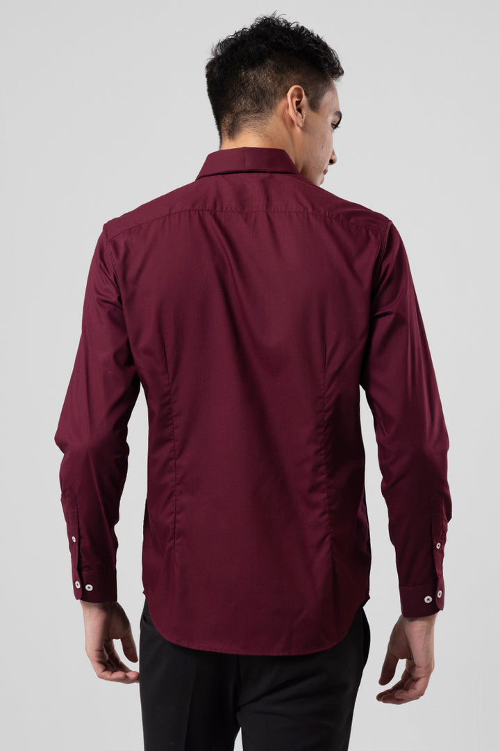 Easy Iron Maroon Shirt