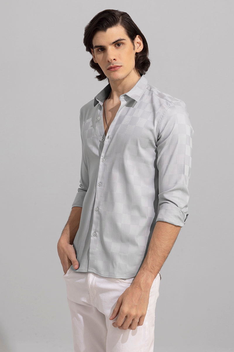 Self Square Grey Shirt