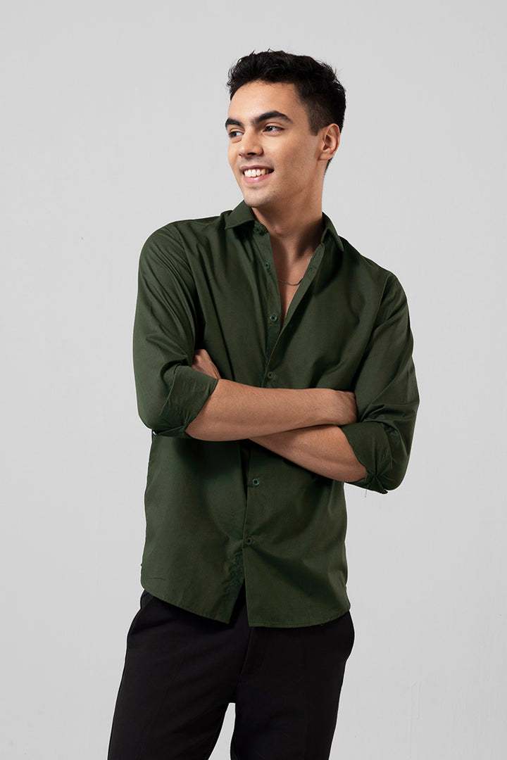 Easy Iron Green Shirt