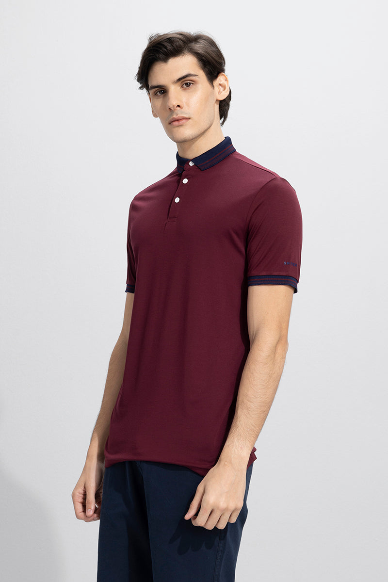 Buy Mens Camiseta Maroon Polo T Shirt Online Snitch 7651