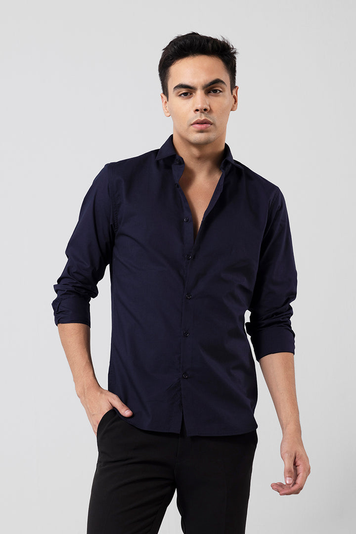 Easy Iron Navy Shirt