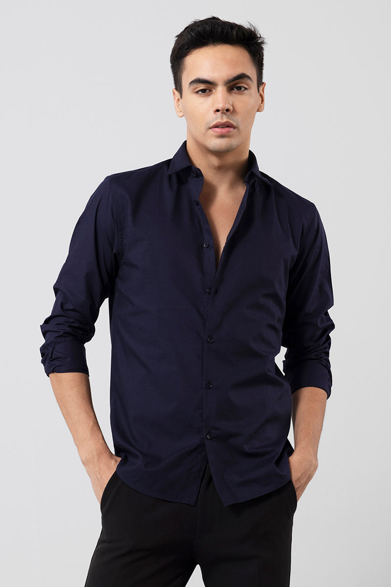 Easy Iron Navy Shirt