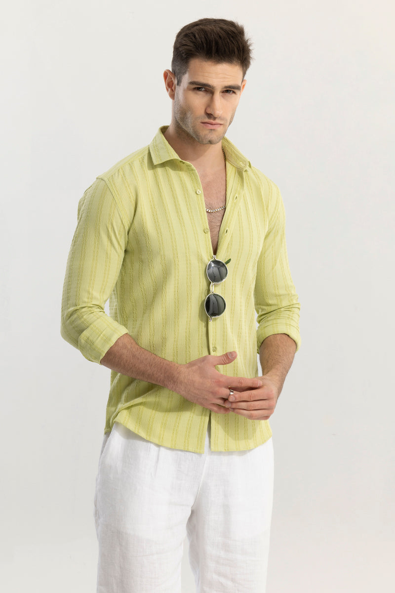 Stripy Light Green Shirt