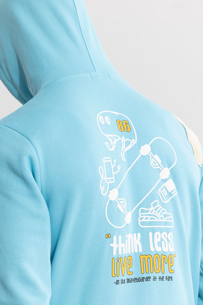 Think Less Blue Hoodie