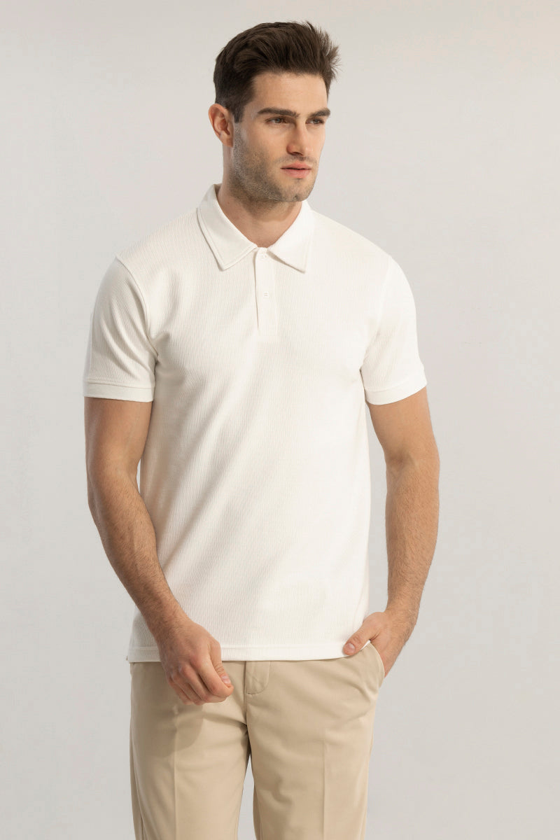 EasyElegance White Polo T-Shirt