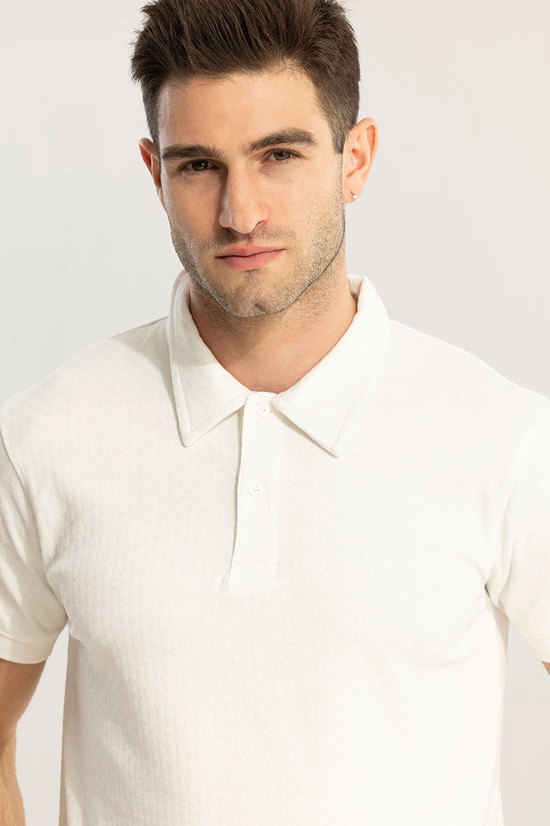 Pixicle White Polo T-Shirt