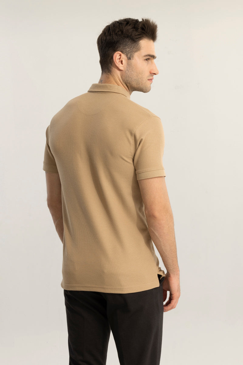 EasyElegance Beige Polo T-Shirt