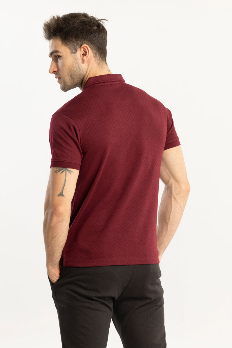 Pixicle Maroon Polo T-Shirt