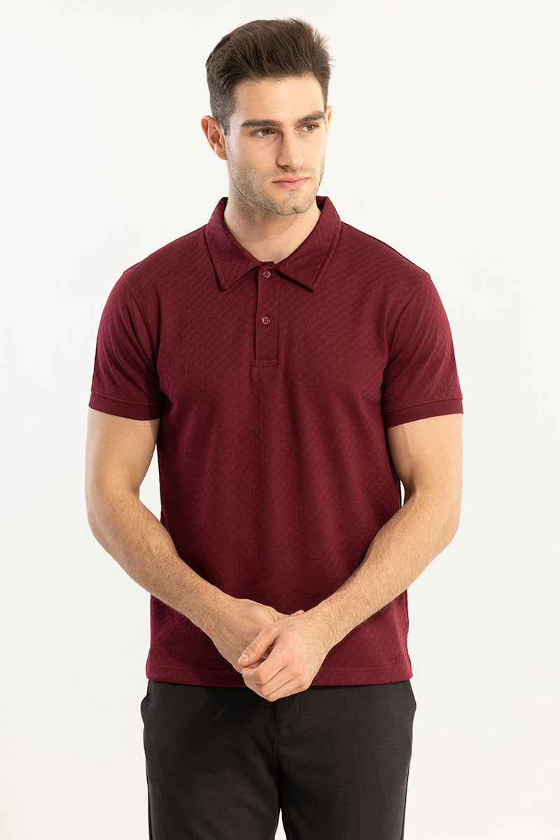 Pixicle Maroon Polo T-Shirt