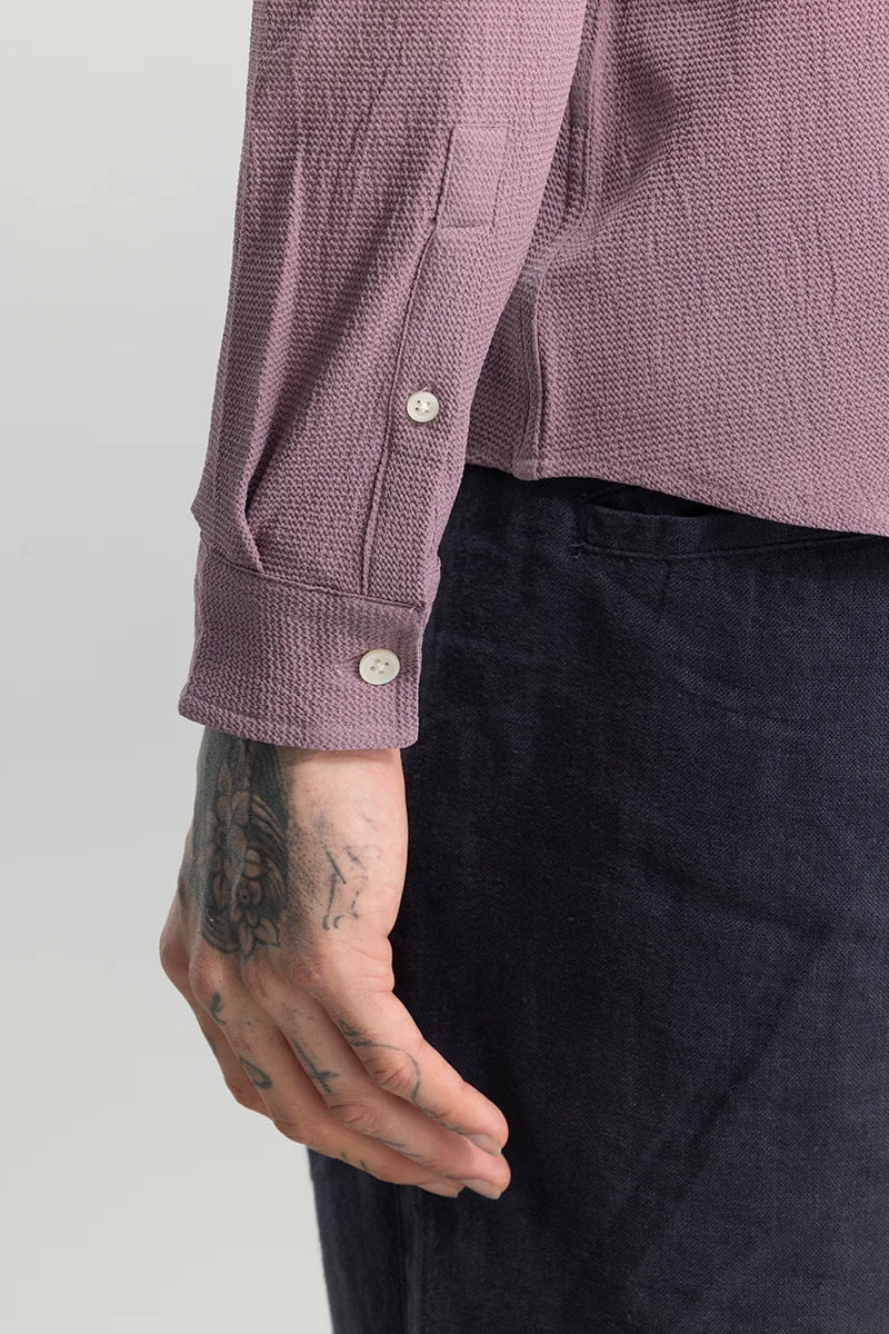 Mini Neckline Purple Shirt