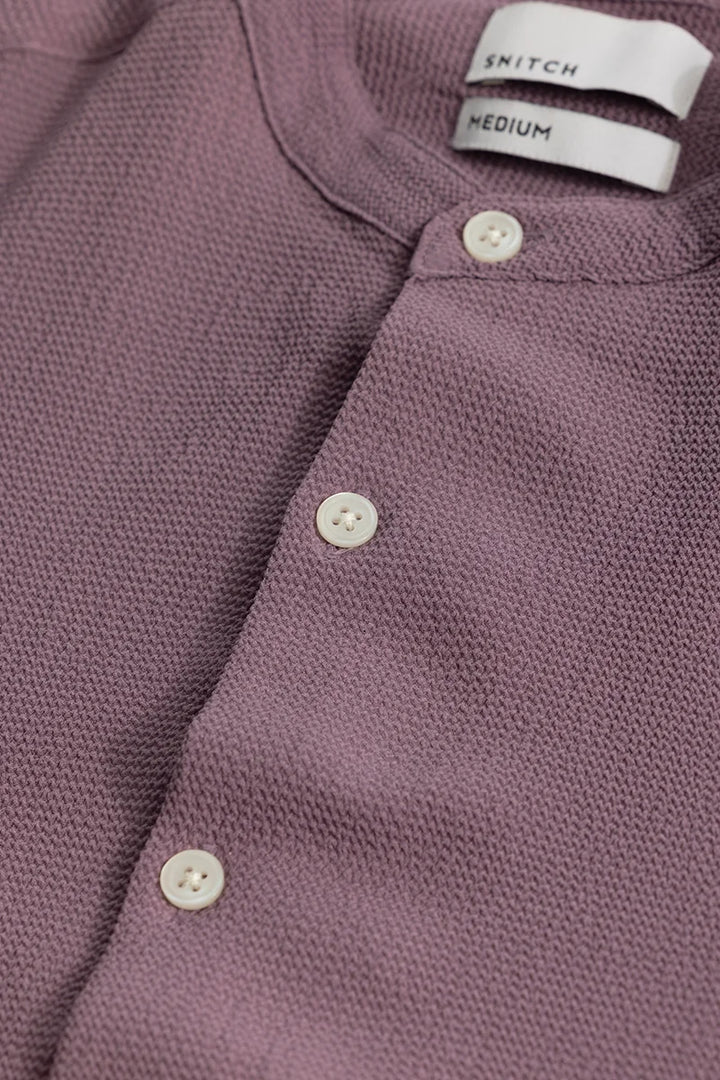 Mini Neckline Purple Shirt