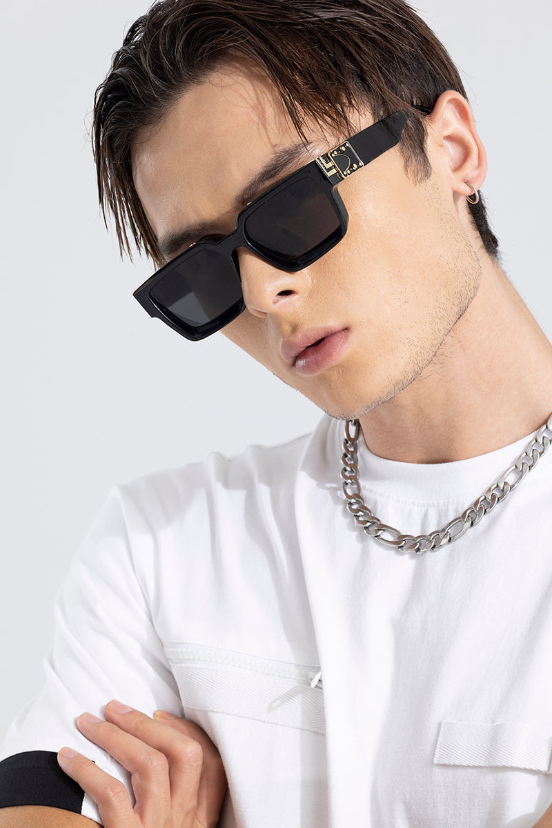 Retro Square Black Sunglasses